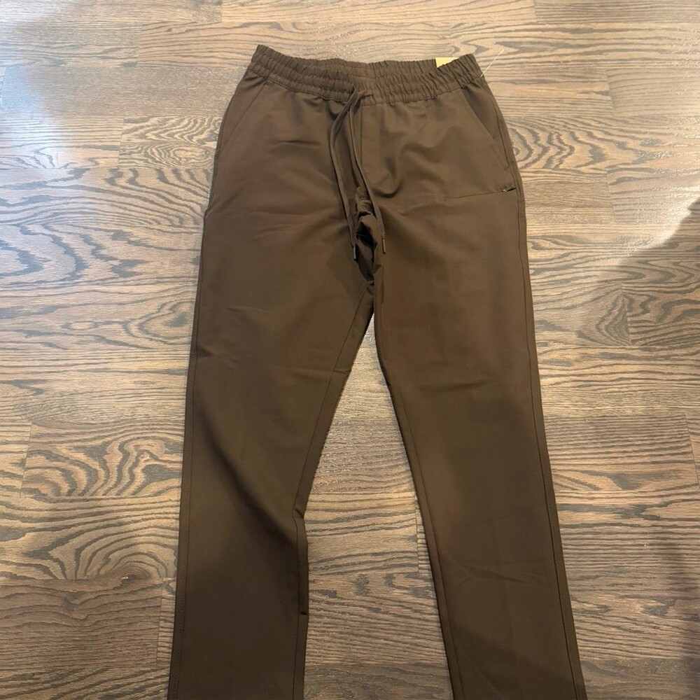 UNIPRO Jogger Pants Mens Size M Brown Drawstring Elastic Waist Athleisure
